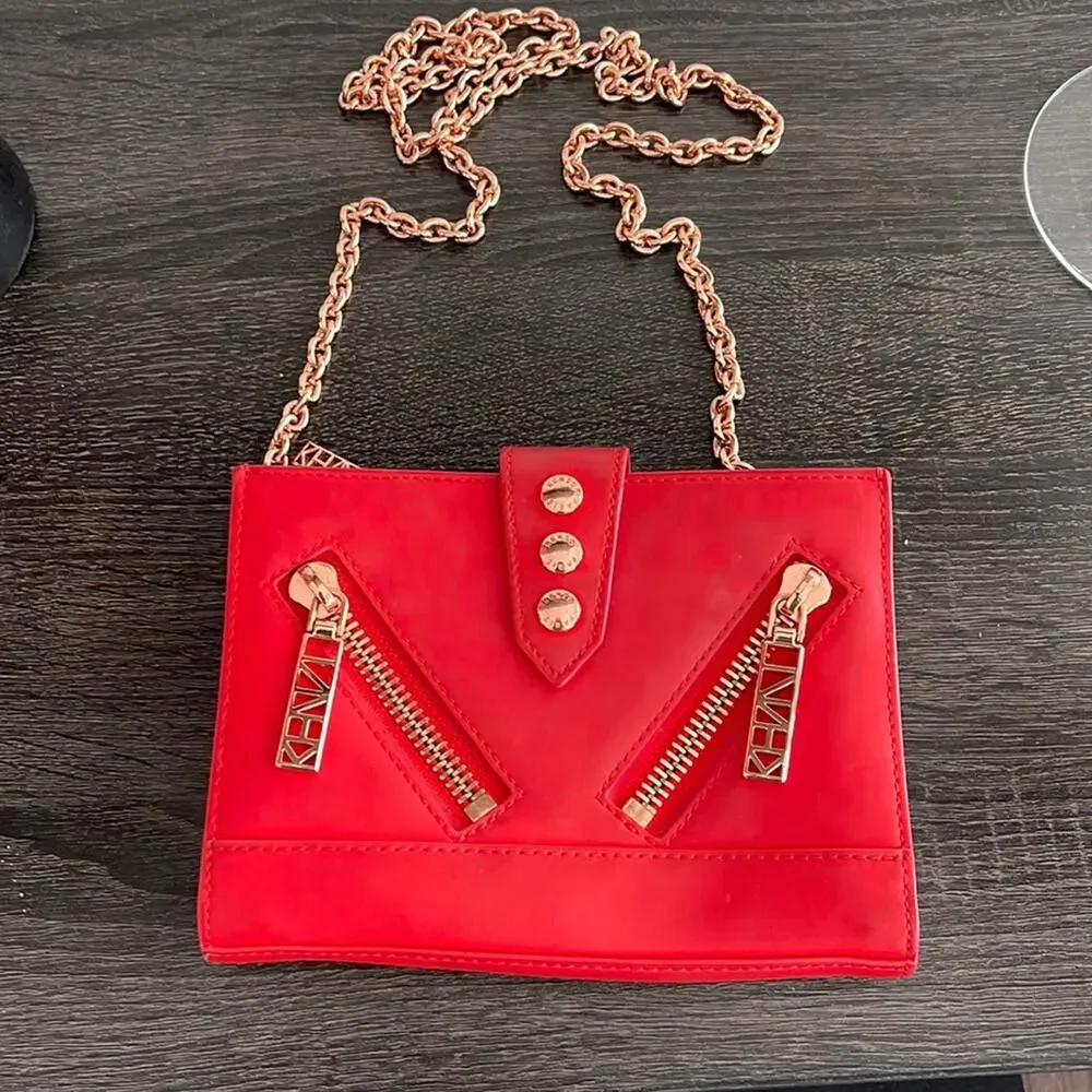 Kenzo Red Crossbody with Rose gold hardware